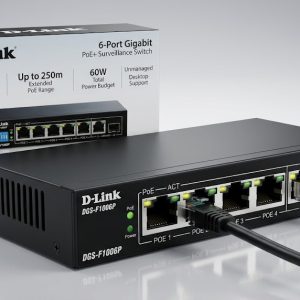 D‑Link DGS‑F1006P 6‑Port Gigabit Unmanaged PoE Switch