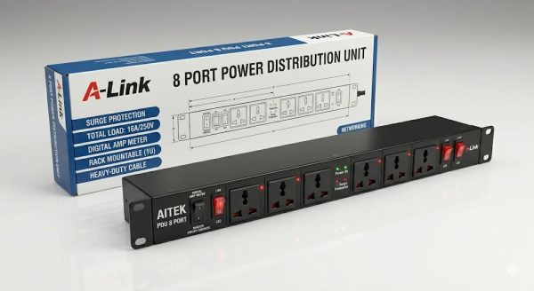 AITEK 8 Port Rack Mount Power Distribution Unit (PDU) – KUN Traders
