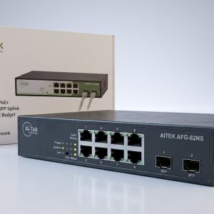 AITEK AFG-82NS 8-Port Gigabit PoE Switch with 2 SFP Uplink Ports (150W)