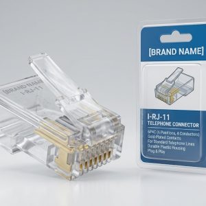 RJ11 Telephone Connector Modular Plug for Landline Cabling
