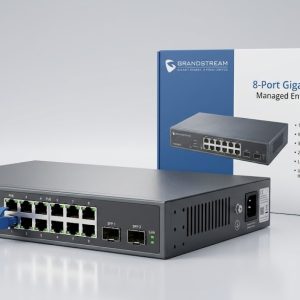 GRANDSTREAM GWN 7801P 8-Port Gigabit PoE Layer 2+ Managed Switch with 2 × Gigabit SFP Uplink Ports