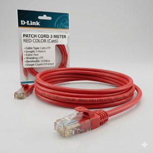 D-Link CAT6 UTP 24AWG Red Patch Cord 3 Meter