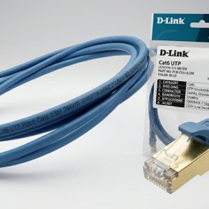 D-Link CAT6 UTP 24AWG Blue Patch Cord 0.5 Meter