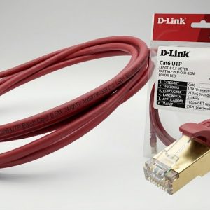 D-Link CAT6 UTP 24AWG Red Patch Cord 0.5 Meter