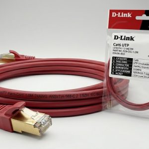 D-Link CAT6 UTP 24AWG Red Patch Cord 1 Meter