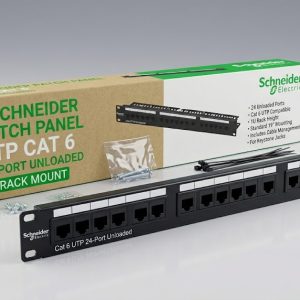 Schneider 24-Port Cat6 UTP Unloaded Rack Mount Patch Panel