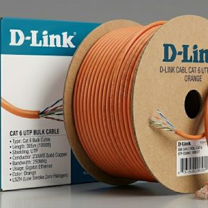 D-Link CAT 6 UTP 23AWG Orange Cable Roll (1000 ft)