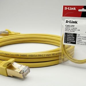 D-Link CAT6 UTP 24AWG Yellow Patch Cord 1 Meter