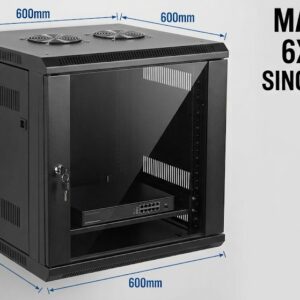 MATRIX 12U 600×600 Single Section Wall-Mount Network Rack Cabinet