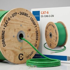 Corning Everon CAT6 U/UTP 24AWG Network Cable – Green, 305m