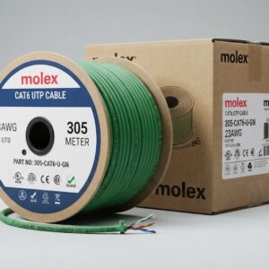 Molex CAT6 UTP 23AWG Green Cable Roll – 305 Meter