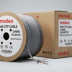 Molex CAT6 UTP 23AWG Grey Cable Roll – 305 Meter