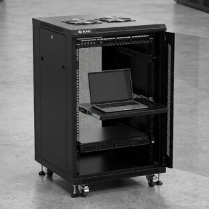 TOTEN 27U 600×900mm Floor-Standing Network Rack – 2 Fans, 1 Moving Tray & 1 Fixed Tray
